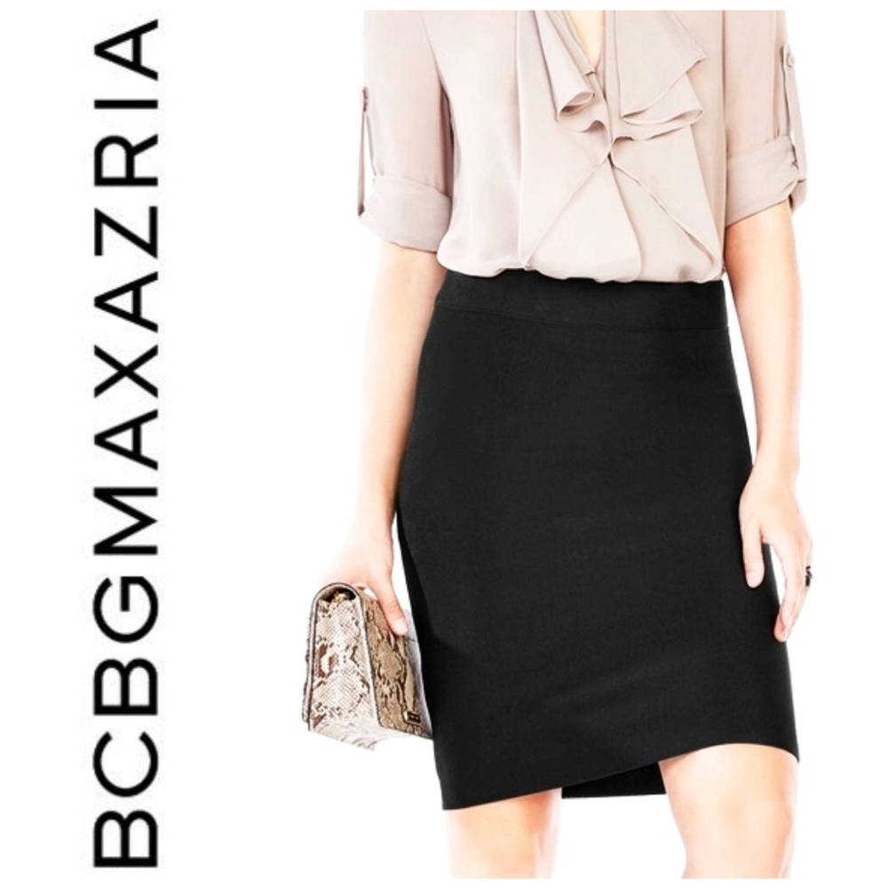 BCBGMAXAZRIA Black Nathalia Pencil Skirt